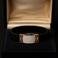 Black Rose Gold Men’s Bracelet with Double Side CZ Plate & Icon Frame