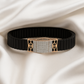 Black Rose Gold Men’s Bracelet with Double Side CZ Plate & Icon Frame