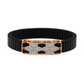Black Rose Gold Men’s Bracelet with Cluster CZ Panel & Open Frame Design