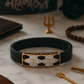 Black Rose Gold Men’s Bracelet with Cluster CZ Panel & Open Frame Design