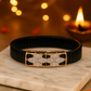 Black Rose Gold Men’s Bracelet with Cluster CZ Panel & Open Frame Design
