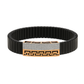Black Rose Gold Men’s Bracelet with Greek Key Design & CZ Pavé Panel