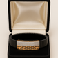 Black Rose Gold Men’s Bracelet with Greek Key Design & CZ Pavé Panel