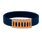 Blue Rose Gold Men’s Bracelet with Column Plate Design & CZ Frame