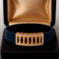 Blue Rose Gold Men’s Bracelet with Column Plate Design & CZ Frame