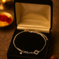 Elegant Silver Clover Charm Anklet for Women & Girls | Minimal Mixed Link Design Adjustable Fashion Anklet