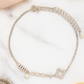 Elegant Silver Clover Charm Anklet for Women & Girls | Minimal Mixed Link Design Adjustable Fashion Anklet