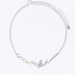 Elegant Silver Butterfly Moon Pearl Charm Anklet for Women & Girls | Mixed Link Designer Adjustable Anklet