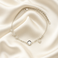 Elegant Silver Flower Clover Charm Anklet for Women & Girls | Mixed Link Designer Adjustable Anklet