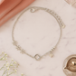 Elegant Silver Flower Clover Charm Anklet for Women & Girls | Mixed Link Designer Adjustable Anklet