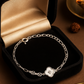 Elegant Silver Clover Charm Anklet for Women & Girls | Mixed Link Designer Adjustable Anklet