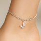 Elegant Silver Butterfly Charm Anklet for Women & Girls | Mixed Link Daily Wear Adjustable Anklet
