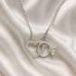 925 Silver Heart & Solitaire Ring Interlinked Pendant – Symbol of Love, Commitment & Forever Bond