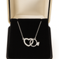 925 Silver Heart & Solitaire Ring Interlinked Pendant – Symbol of Love, Commitment & Forever Bond