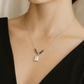 925 Silver Accented Pendant with Royal Emerald-Cut Crystal – Modern Luxe Statement Necklace