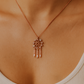 Rose Gold Dreamcatcher Pendant Necklace – Sparkling CZ Feathers, Boho Luxury Statement Piece