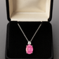 925 Silver Pink & Blue Oval Solitaire Pendant – Sparkling CZ Duo for Elegant Daily & Festive Wear