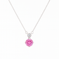 925 Silver Pink Round Solitaire Pendant with CZ Top Accent – Minimal, Elegant & Timeless Everyday Jewellery