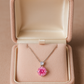 925 Silver Pink Round Solitaire Pendant with CZ Top Accent – Minimal, Elegant & Timeless Everyday Jewellery