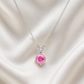 925 Silver Pink Round Solitaire Pendant with CZ Top Accent – Minimal, Elegant & Timeless Everyday Jewellery
