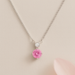 925 Silver Pink Round Solitaire Pendant with CZ Top Accent – Minimal, Elegant & Timeless Everyday Jewellery