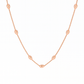 Silver Teardrop Station Necklace for Women – Minimal & Elegant