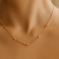 Silver Teardrop Station Necklace for Women – Minimal & Elegant