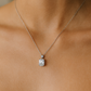925 Silver Pink Emerald-Cut Solitaire Pendant with CZ Top – Chic, Modern & Elegant Everyday Necklace