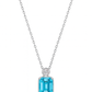 925 Silver Pink Emerald-Cut Solitaire Pendant with CZ Top – Chic, Modern & Elegant Everyday Necklace