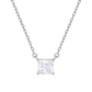 925 Silver Pink Princess-Cut Solitaire Pendant – Modern, Minimal & Ultra-Elegant Daily Luxury