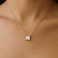 925 Silver Pink Princess-Cut Solitaire Pendant – Modern, Minimal & Ultra-Elegant Daily Luxury