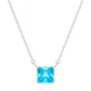 925 Silver Pink Princess-Cut Solitaire Pendant – Modern, Minimal & Ultra-Elegant Daily Luxury