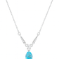 925 Silver Pink Teardrop Solitaire Pendant – Elegant V-Curve CZ Detailing for Timeless Feminine Sparkle