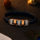 Premium Men’s Black & Rose-Gold Stretch Bracelet – Modern Luxury with Diamond-Cut Detailing