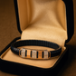 Premium Men’s Black & Rose-Gold Stretch Bracelet – Modern Luxury with Diamond-Cut Detailing