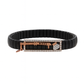 Krishna Bansuri Gents Bracelet Black & Rose Gold with Diamond Look Detail