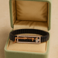 Krishna Bansuri Gents Bracelet Black & Rose Gold with Diamond Look Detail
