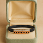 Cross Pattern Gents Bracelet Blue & Rose Gold with Diamond Look Blocks