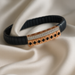 Cross Pattern Gents Bracelet Blue & Rose Gold with Diamond Look Blocks
