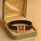 Square Balaji Gents Bracelet Black & Rose Gold with Diamond Look Frame