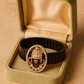 Balaji Devotional Gents Bracelet Black & Rose Gold with Diamond Look Halo