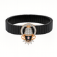 Elegant Balaji Gents Bracelet Black & Rose Gold with Diamond Look Drop