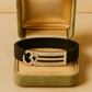 Om Symbol Gents Bracelet Black & Silver with Diamond Look Strip