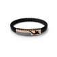 Modern Arrow Gents Bracelet Blue & Rose Gold with Diamond Look Strip