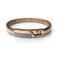 Modern Arrow Gents Bracelet Blue & Rose Gold with Diamond Look Strip