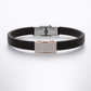 Luxury Minimal Brown Silicone Bracelet with Diamond Embedded Design