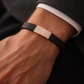 Luxury Minimal Brown Silicone Bracelet with Diamond Embedded Design