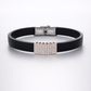 Luxury Minimal Brown Silicone Bracelet with Diamond Embedded Design