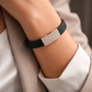 Luxury Minimal Brown Silicone Bracelet with Diamond Embedded Design