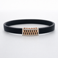 Premium Black Silicon Bracelet with Rose Gold Diamond Rectangular Motif